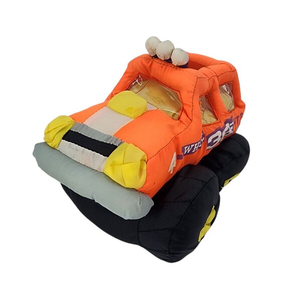 Vintage Good Stuff Monster Truck Plush Neon Orange 4 Wheel 38 BTP 1992 - Picture 6 of 13